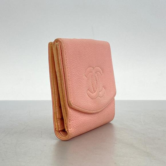 Chanel Skin Light Hardware Caviar Gold Wallet Pink - Picture 1 of 13